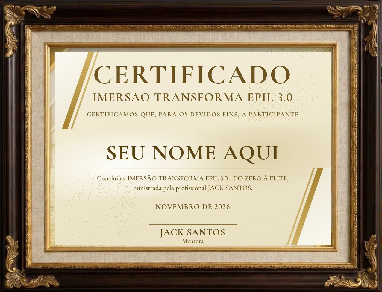 Certificado de participação da Imersão Transforma Epil