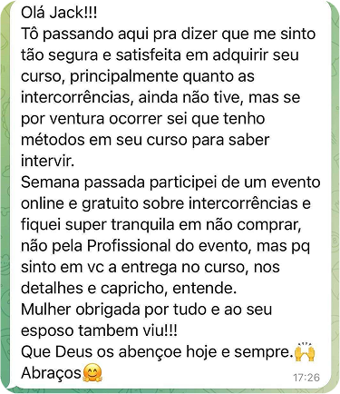 Depoimento de aluna